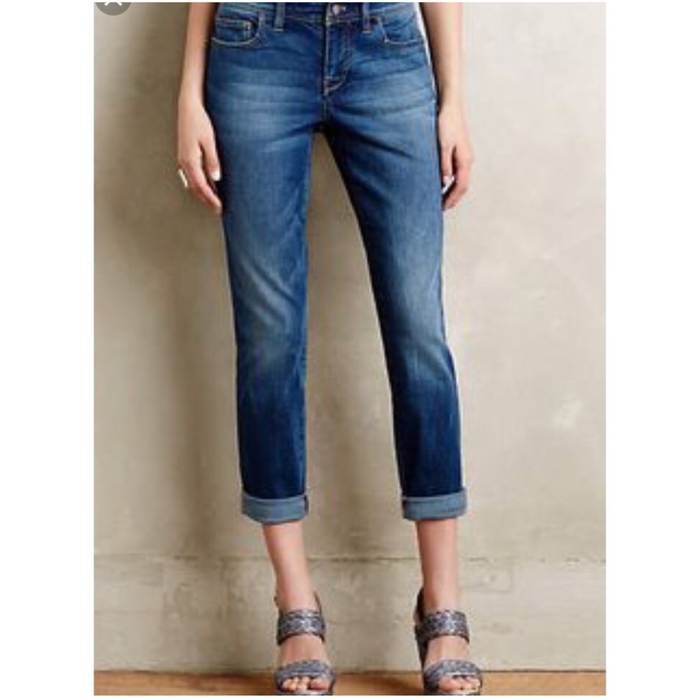 Pilcro slim straight dark wash denim